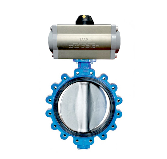 Pneumatic Actuator Operated Lug Type Butterfly Valve 